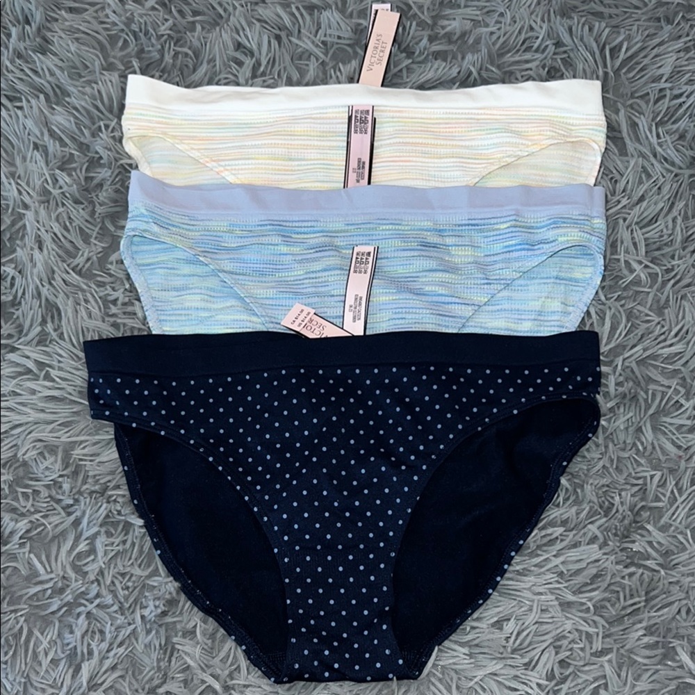 Victoria Secret 3 pair Panty Bundle Medium